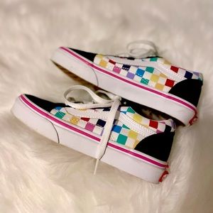 Vans. Literally like brand new. Worn just once. Youth size: 13.5. Original box.